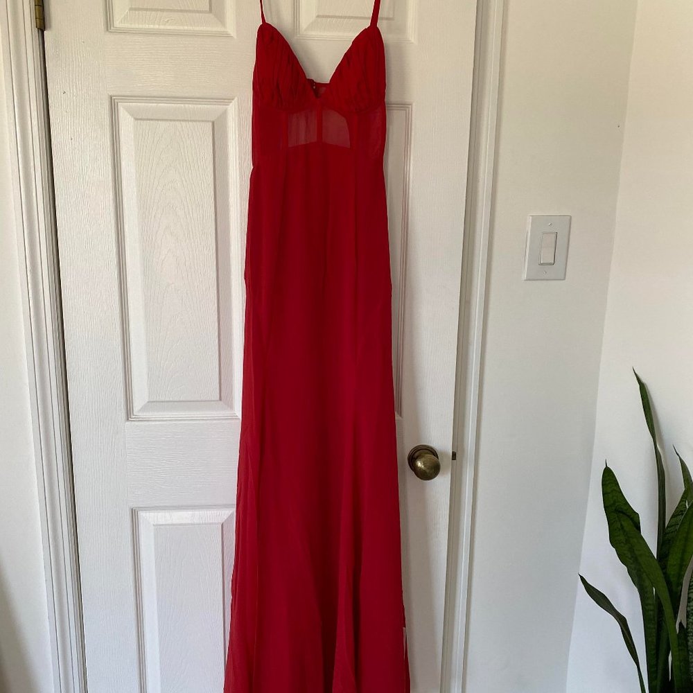 NWT ASOS Red Maxi Dress, Size 0